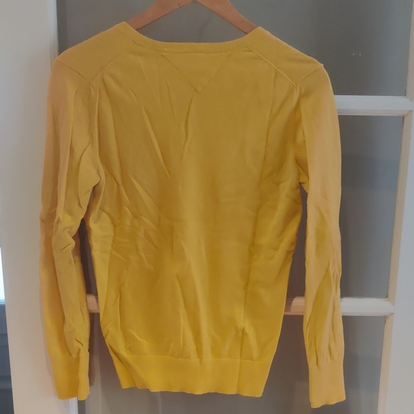 Tommy Hilfiger Yellow V-Neck Sweater - Picture 2 of 4